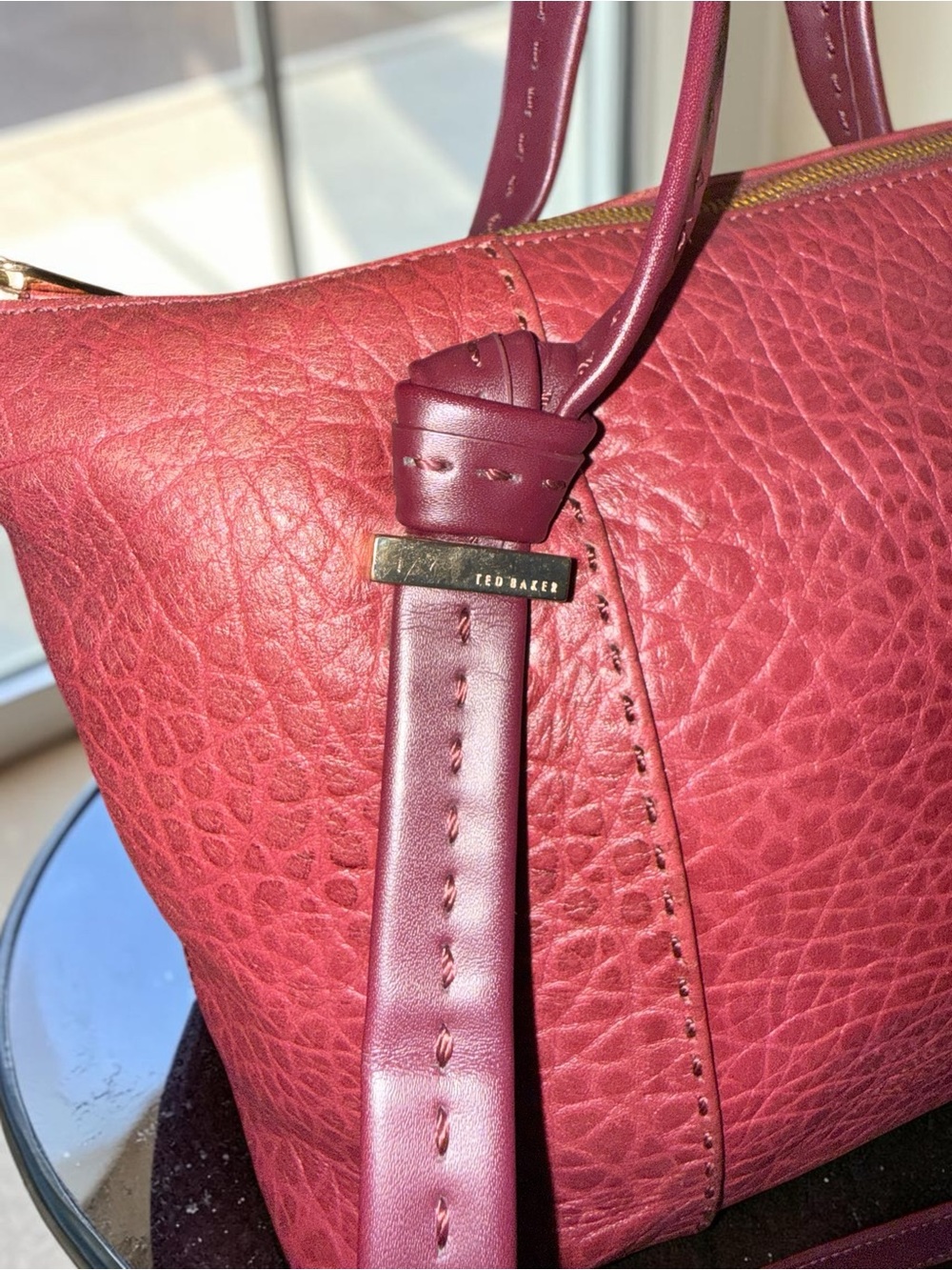 Ted Baker Olmia in OxBlood Crossbod Tote- Like New - Picture 9 of 13